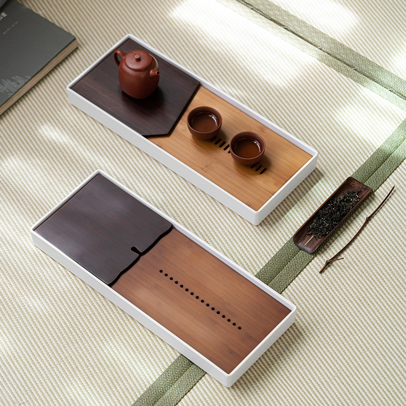 Khay trà Qingju, khay đựng nước gia dụng, khay đựng bọt khô, Homestay, đại lý du lịch khách sạn, một ấm hai chén, khay trà bàn trà nhỏ