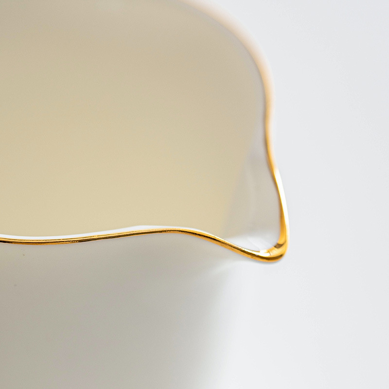 Cốc công tắc sứ trắng ngọc bích Đức Hoa Bộ trà Kung Fu Bộ trà vàng Bộ tách trà gia dụng Bộ tách trà trắng trơn