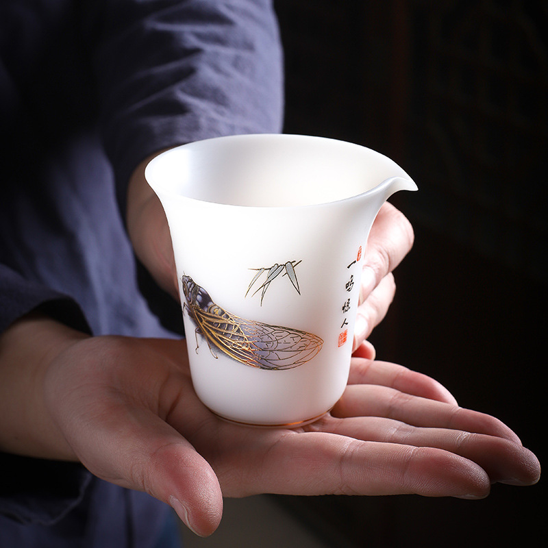 Guo Zhibao Gongdao Cup Gốm sứ cao cấp Băng ngọc sứ nấu trà chay Bộ trà Kung Fu bom tấn Biển trà đơn