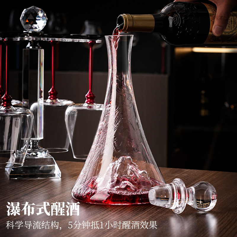Ly rượu vang đỏ quay tại chỗ, ly rượu vang đỏ thắt nơ, ly pha lê, ly rượu vang tự động, có thể thêm logo