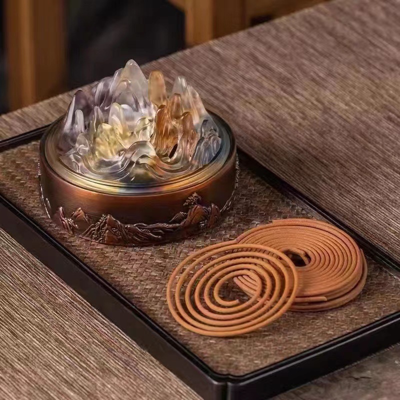 Lò thắp hương trong nhà bằng đồng tráng men Boshan Lò thắp hương trong nhà