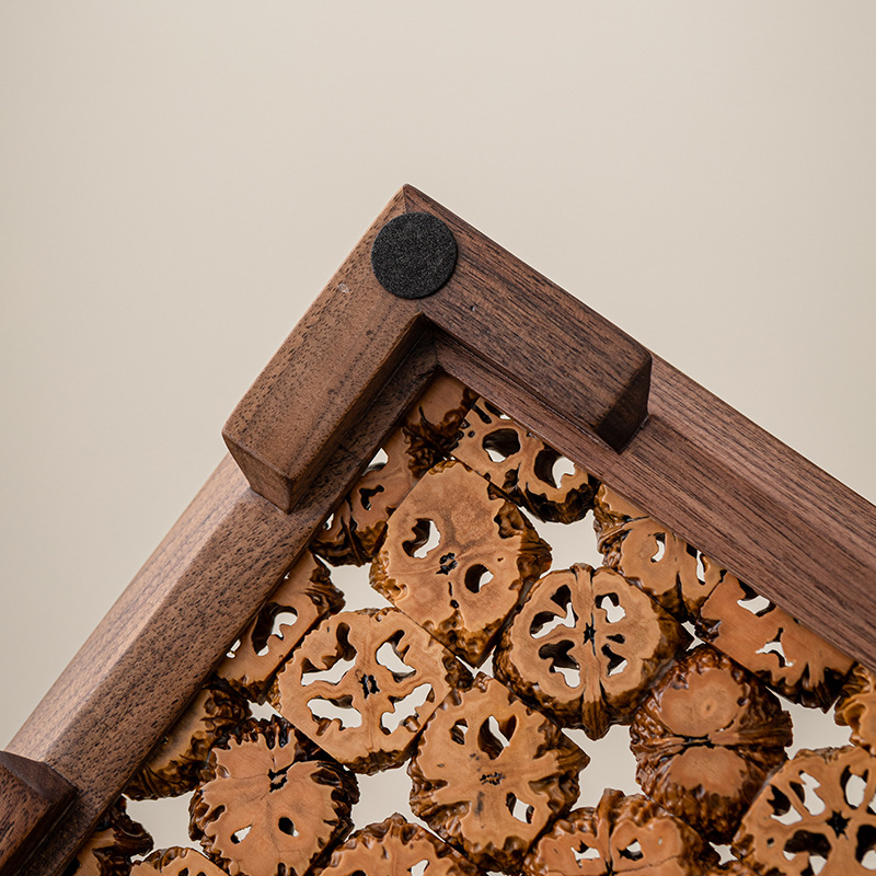 Khay tách trà quả óc chó, đĩa hình chữ nhật, đĩa nhỏ thương mại, đĩa ăn sáng gia dụng, đĩa vuông tráng miệng bánh ngọt