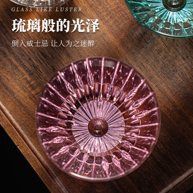 Cốc pha lê Star Flash K9 không chì Edo Kieko chạm khắc thủ công ly rượu whisky cao cấp cốc quà tặng tân gia