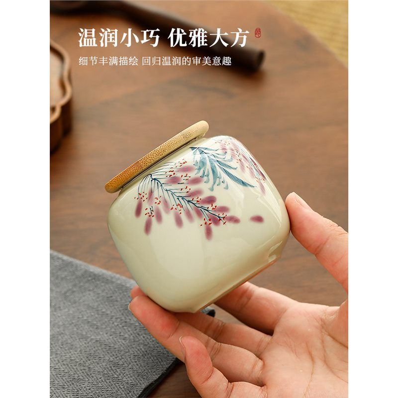 Bình trà vẽ tay, bình kín, bình đựng trà bằng gốm, bình trà đánh thức nhỏ gia dụng chống ẩm cổ điển kiểu Trung Quốc, nhà sản xuất bán buôn