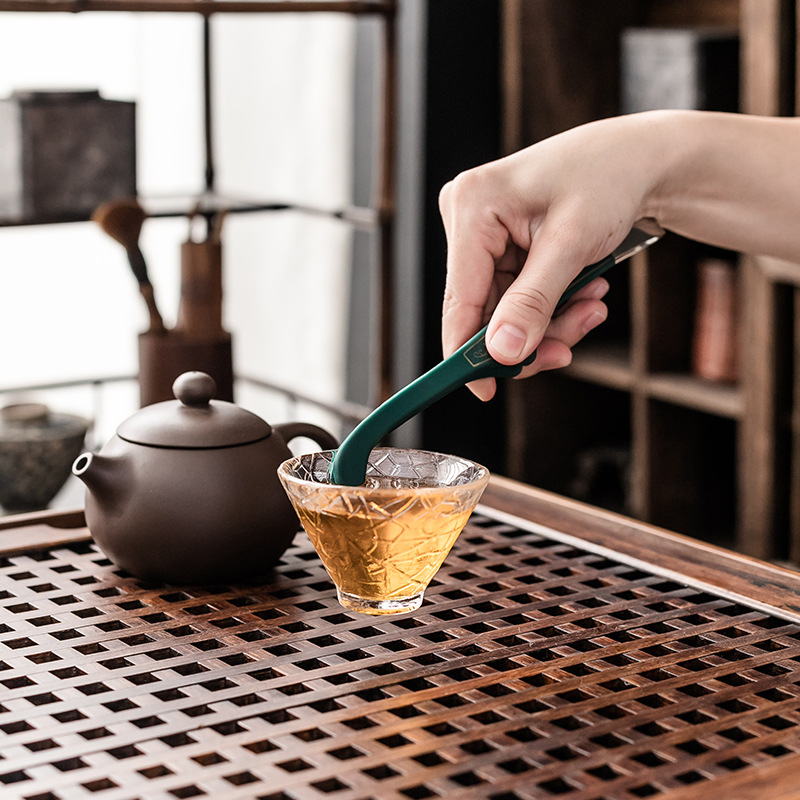 Kẹp Trà Silicon chống trượt kẹp trà bằng thép không gỉ Kẹp trà dụng cụ pha trà kẹp dụng cụ pha trà Kung Fu kẹp trà phụ kiện