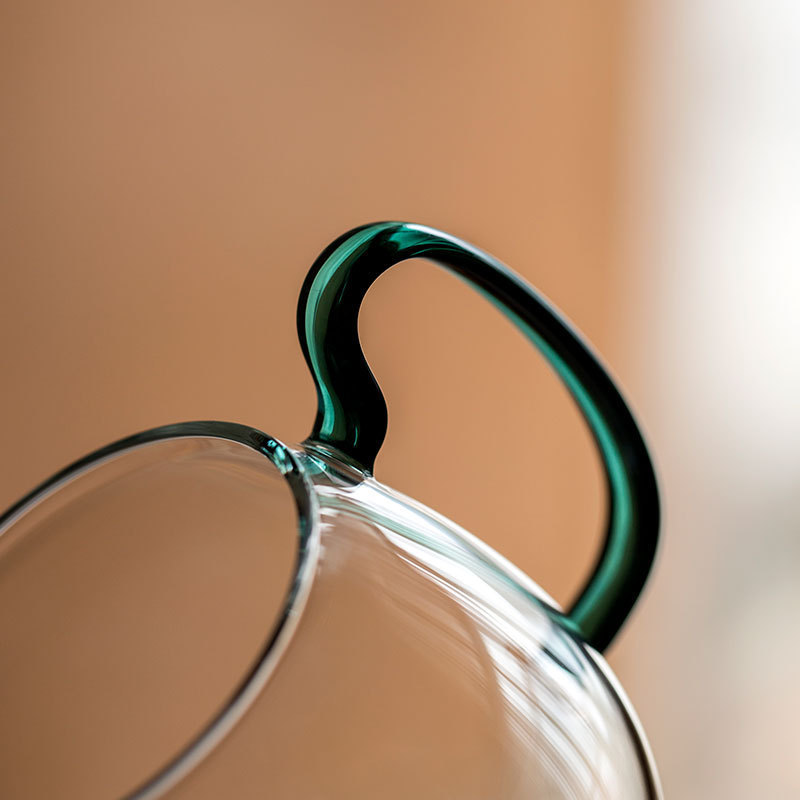 Dụng cụ pha trà thủy tinh chịu nhiệt dụng cụ pha trà biển dụng cụ pha trà Kung Fu có tay cầm dụng cụ pha trà gia dụng