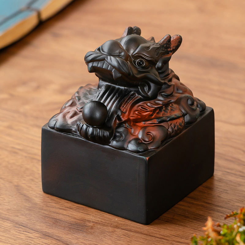 Đồ trang trí nhà bằng gốm sứ làm thủ công Panlong Yuxi trà vật nuôi gốm sứ đồ trang trí bàn trà bàn trà phụ kiện bộ trà Kung Fu