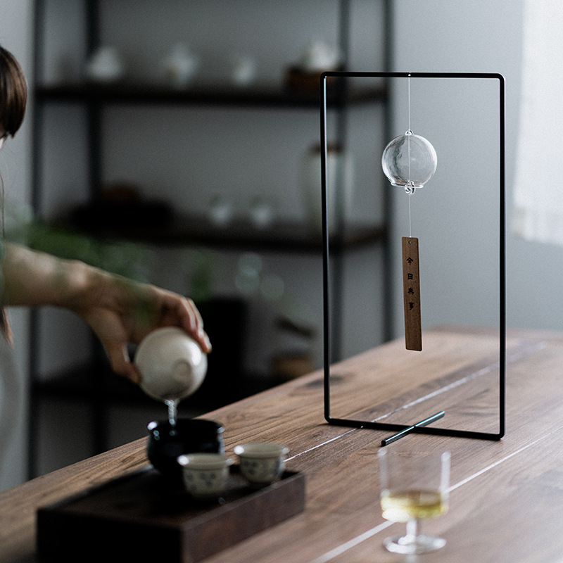Chuông gió văn bản Nhật Bản Oantang Mặt Dây chuyền quà tặng phong cách Nhật Bản thủy tinh rắn Mặt dây chuyền nhỏ Nhật Bản Mặt Dây chuyền phòng ngủ sáng tạo