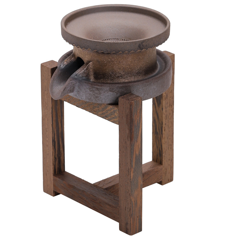Bộ Lọc bàn cao bùn đá cũ, lỗ lọc gốm, kệ gỗ cánh gà, lọc trà, kệ rò trà