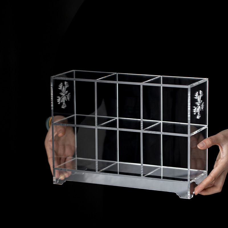 Bộ trà acrylic, ấm trà, kệ trưng bày Duobaoge, giá để đồ để bàn, giá để đồ không ốp, giá để đồ nhiều ngăn