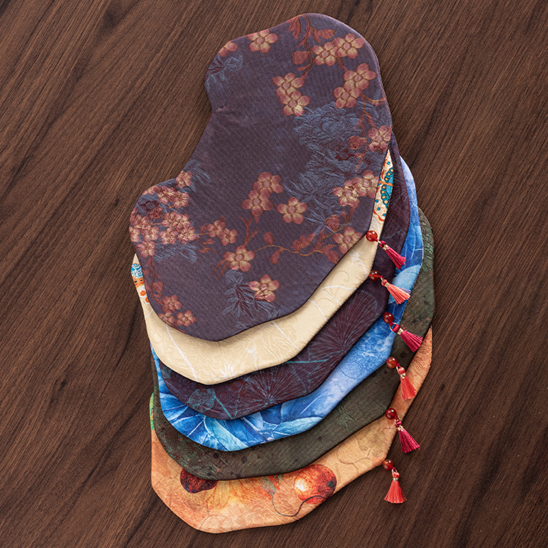 Ghế trà sợi mây thơm cao cấp cổ điển hai mặt bàn trà kiểu Trung Quốc mới khăn trà phong cách Nhật Zen chống thấm nước lá cờ bàn sợi mây thơm