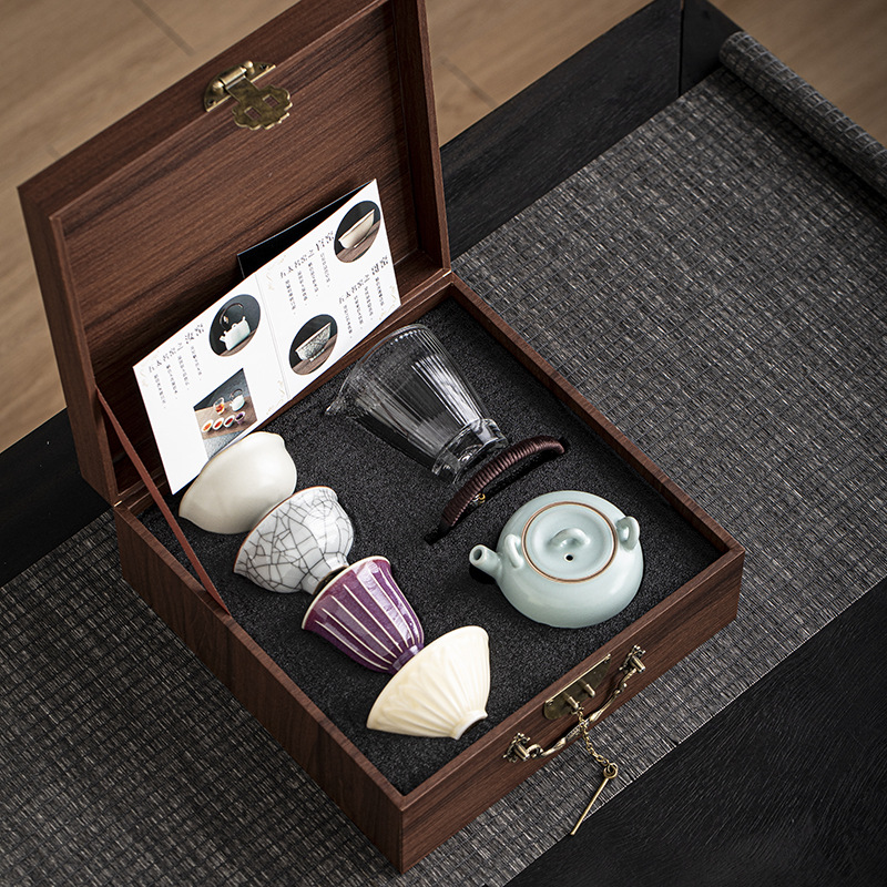 Mới năm chén trà lò nổi tiếng, bộ ấm trà, chén trà, hộp quà cao cấp, sản phẩm gia dụng, chén trà, chén chủ, ấm trà, quà lưu niệm