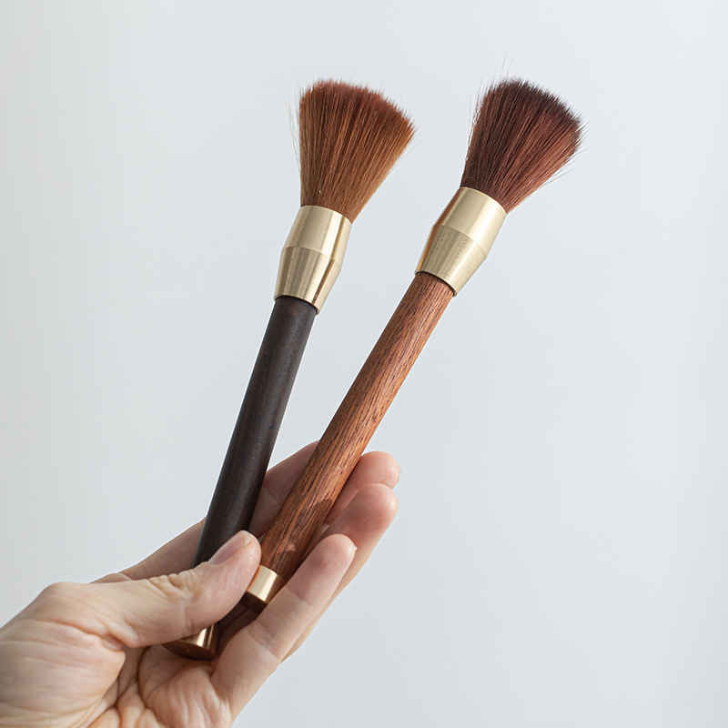 Bút nâng ấm bằng gỗ đồng, bút nâng ấm bằng gỗ trắc đen kiểu Nhật, bàn chải trà, phụ kiện trà đạo Kung Fu quét trà