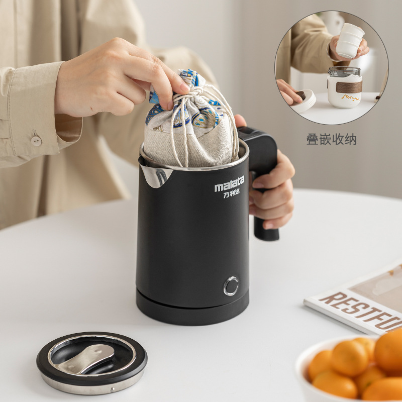 Bộ ấm trà gốm sứ di động Bộ ấm trà dùng cho cá nhân ngoài trời của khách sạn Một ấm Ba cốc có Ấm đun nước