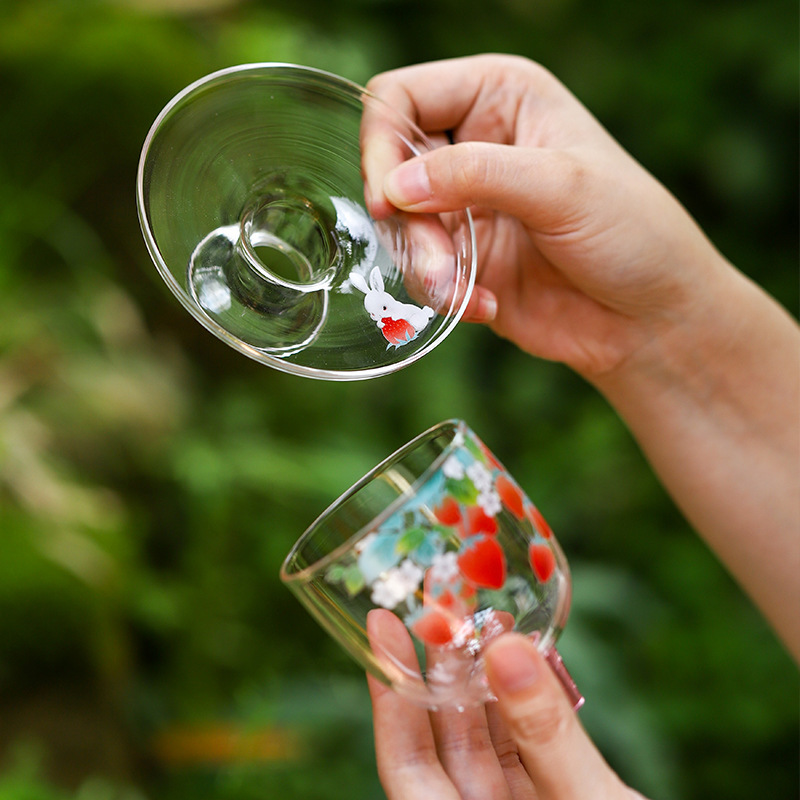 Cốc pha trà kiểu mới, Bộ trà chuyên dùng để pha trà xanh, cốc thủy tinh, cốc uống trà chịu nhiệt độ cao trong suốt kiểu Nhật