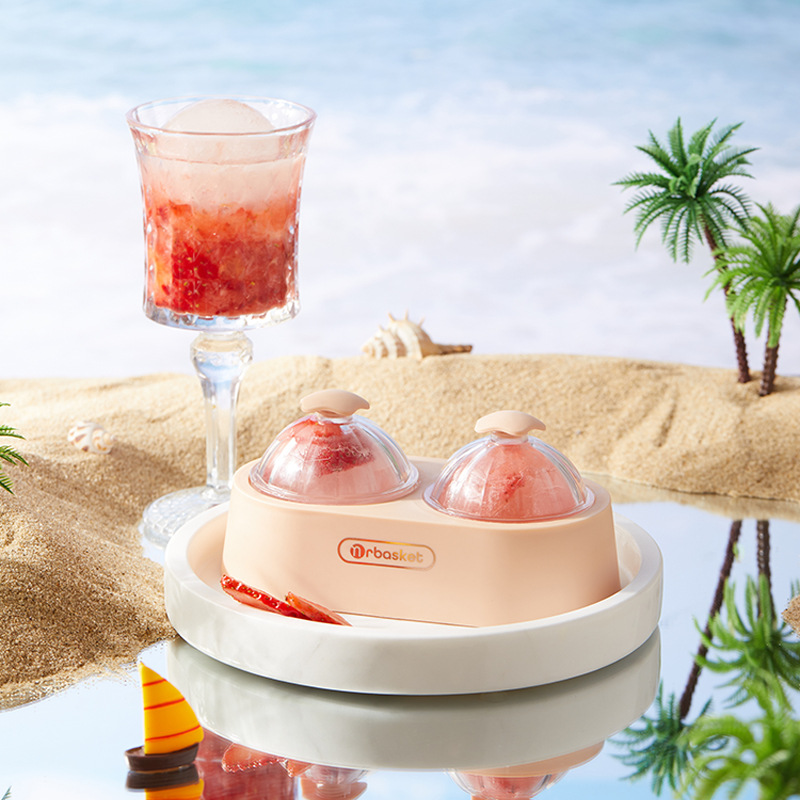 Khuôn đá viên lớn, khuôn đá Silicon tròn, dụng cụ nhà bếp, hộp đựng đá, Hộp làm đá, đá viên Whisky