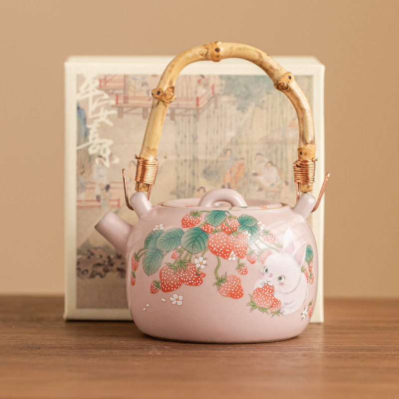 Ấm trà, ấm trà, dụng cụ pha trà nữ gốm sứ gia dụng, ấm trà, ấm đơn kiểu Trung Quốc không nóng