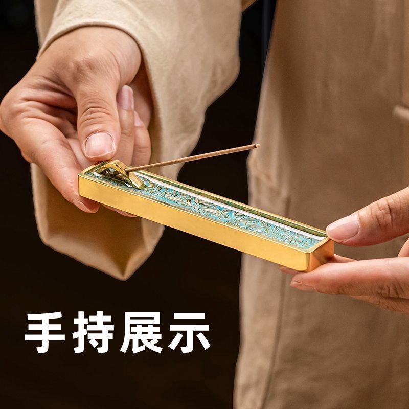 Lư cắm hương dây bằng đồng thau, đế cắm hương dây gia dụng trong nhà, lư hương nằm, đĩa đàn hương, ghế cắm hương, dụng cụ cắm hương