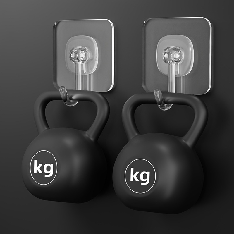 Móc dán tường dính mạnh mẽ, móc treo tường chịu lực trong suốt liền mạch, móc dán, móc không đục lỗ, móc dính dày