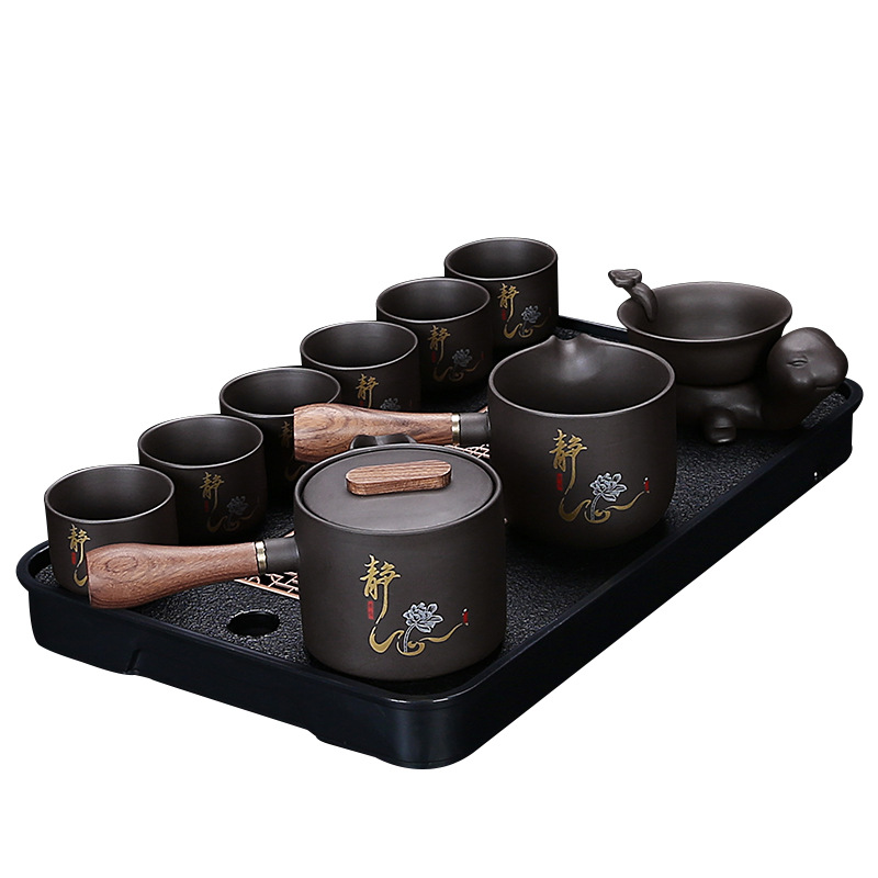 Bộ ấm trà Kung Fu Tử Sa 2025 ấm trà gốm sứ pha trà văn phòng phòng phòng khách gia dụng hộp quà cao cấp
