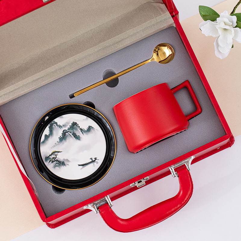 Quà tặng công ty, cốc và đĩa cà phê gốm sứ, bộ quà tặng doanh nghiệp, hoạt động khai trương, đồng hành thiết thực, quà tặng năm mới