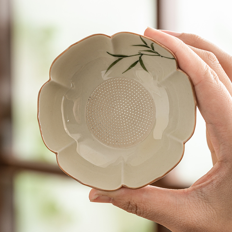 Bộ lọc trà rò rỉ trà xanh ngọc bích Bộ Lọc gốm sứ cao cấp Bộ trà Kung Fu pha trà kiểu Trung Quốc