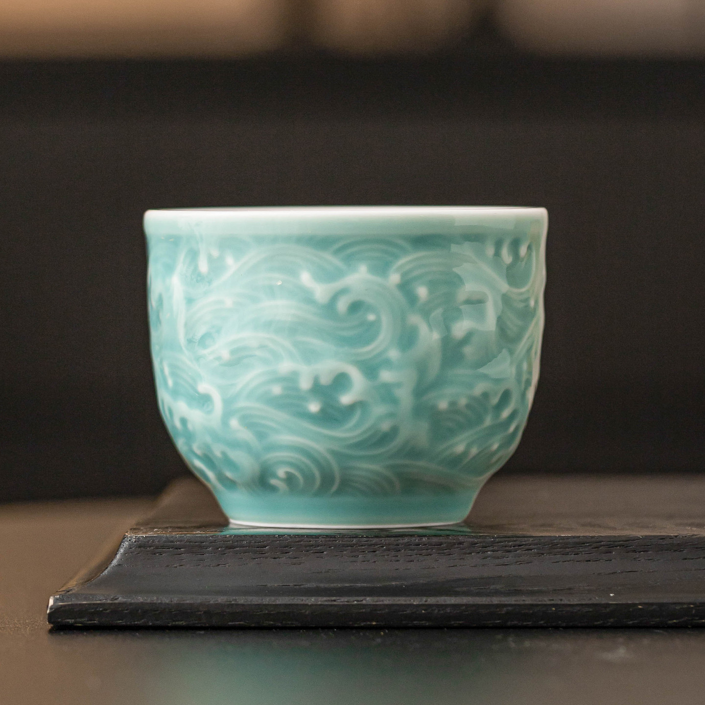 Cốc trà nhỏ Hailang Shuyun cốc uống trà gia dụng cốc chủ gốm sứ bộ trà Kung Fu giá trị cao chuyên dụng cá nhân cho nữ