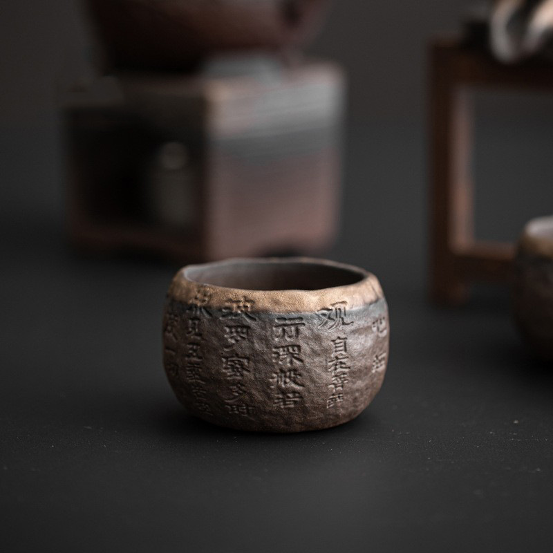 Bộ trà Kung Fu gốm thô thô cốc chủ sở hữu cốc uống trà đơn cốc trà thủ công lớn cốc trà cốc đơn bán buôn