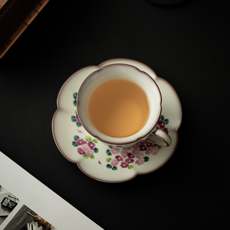 Cốc cà phê trà gấu trúc thạch mỡ lợn cốc và đĩa gốm sứ trà chiều gia dụng cốc uống nước đặc biệt dành cho nữ văn phòng