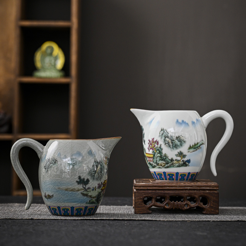 Jingdezhen Gongdao Cốc sứ cao cấp Bộ tách trà Bộ lọc trà mới Bộ trà Kung Fu Trà Biển chống bỏng Bán buôn