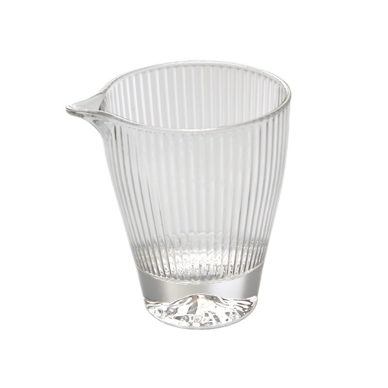 Nhà sản xuất bán buôn cốc thủy tinh, cốc công cộng có hình búa dưới đáy núi Phú Sĩ, bộ trà thủy tinh chịu nhiệt dày