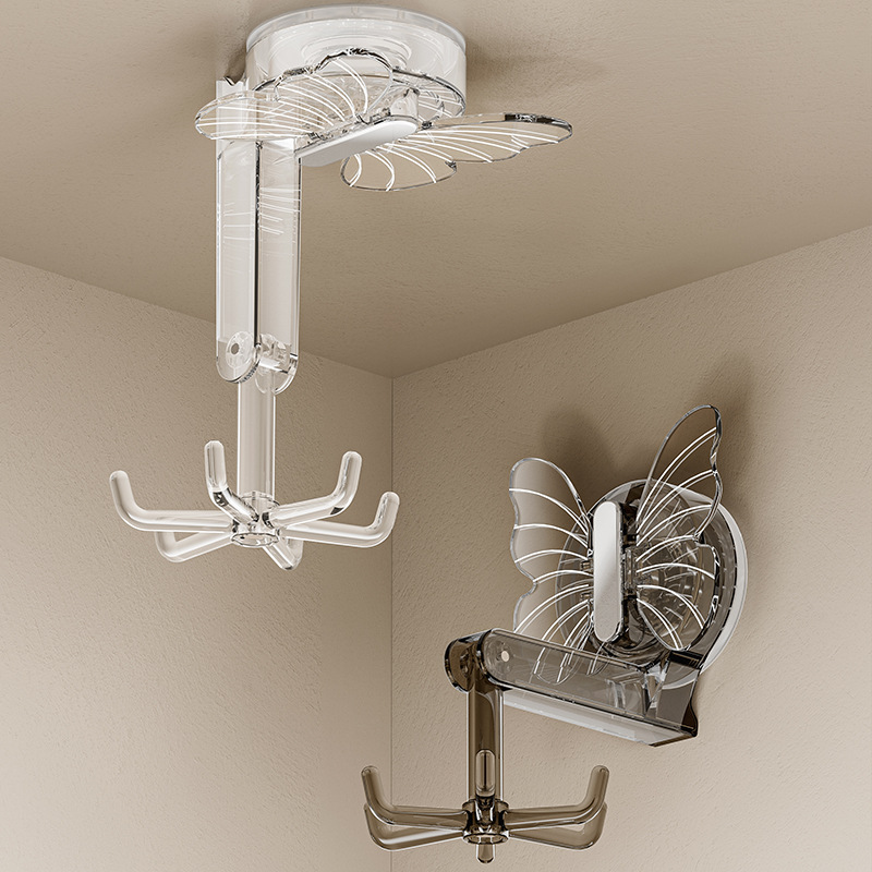 Móc cốc hút chân không mạnh mẽ nhà bếp xoay thìa Giá đỡ móc treo thìa đa chức năng không đục lỗ giá đỡ