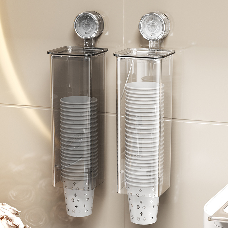 Cốc hút cốc đựng cốc dùng một lần Máy lọc nước Giá đựng cốc giấy Giá đựng cốc không đục lỗ Giá đựng đồ treo tường
