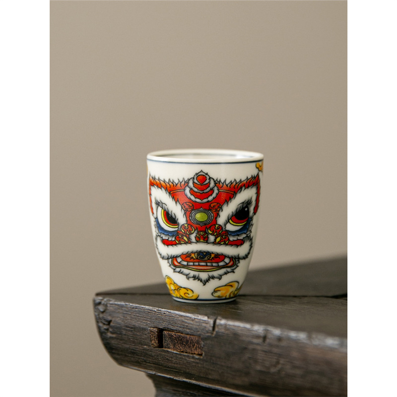 Cốc chủ nhân chuyên dụng cá nhân gốm sứ sáng tạo cốc hương cá rồng vẽ tay phong cách Trung Quốc cốc trà đơn