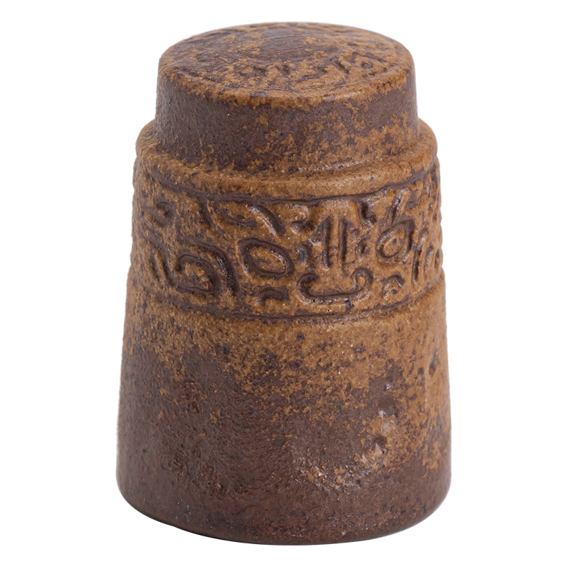 Nắp sen tráng men nước sốt, Nắp gốm thô cổ điển kiểu Trung Quốc sáng tạo, nắp ấm trà, để trà đạo