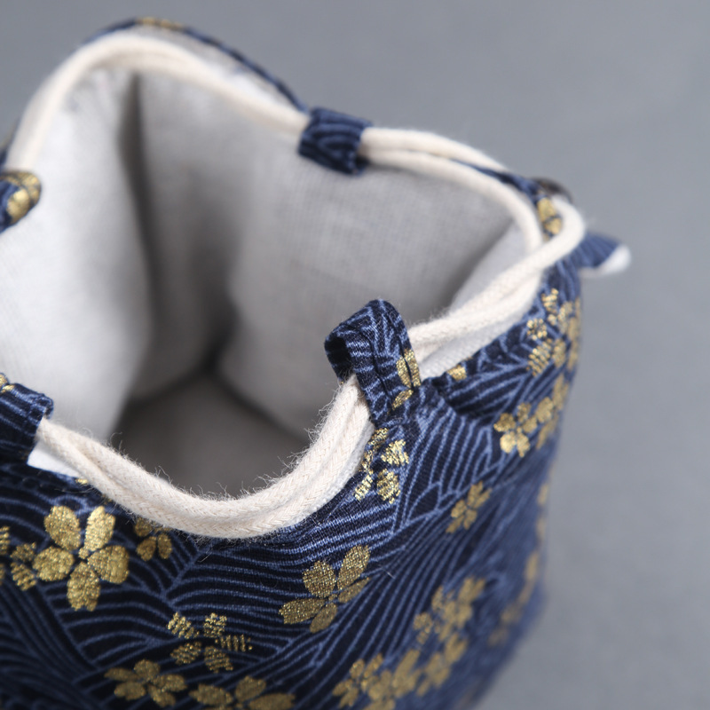 Túi vải, cốc khách nhanh, dụng cụ trà du lịch xách tay, túi đựng ấm trà, túi đựng ấm trà, túi vải nghệ thuật, phụ kiện trà đạo