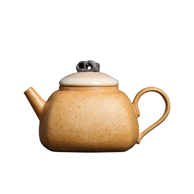 Bộ trà Kung Fu gốm sứ Ấm trà thủ công Ngô Tuấn Ấm trà đơn gia dụng men ngọc Ấm sứ nhỏ cổ điển cao cấp