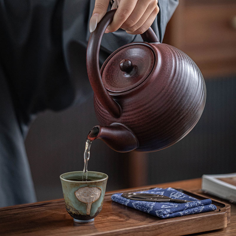 Ấm trà gốm sứ cổ điển kiểu Trung Quốc ấm trà sức khỏe ấm đun nước dung tích lớn ấm đun trà đơn ấm trà công phu