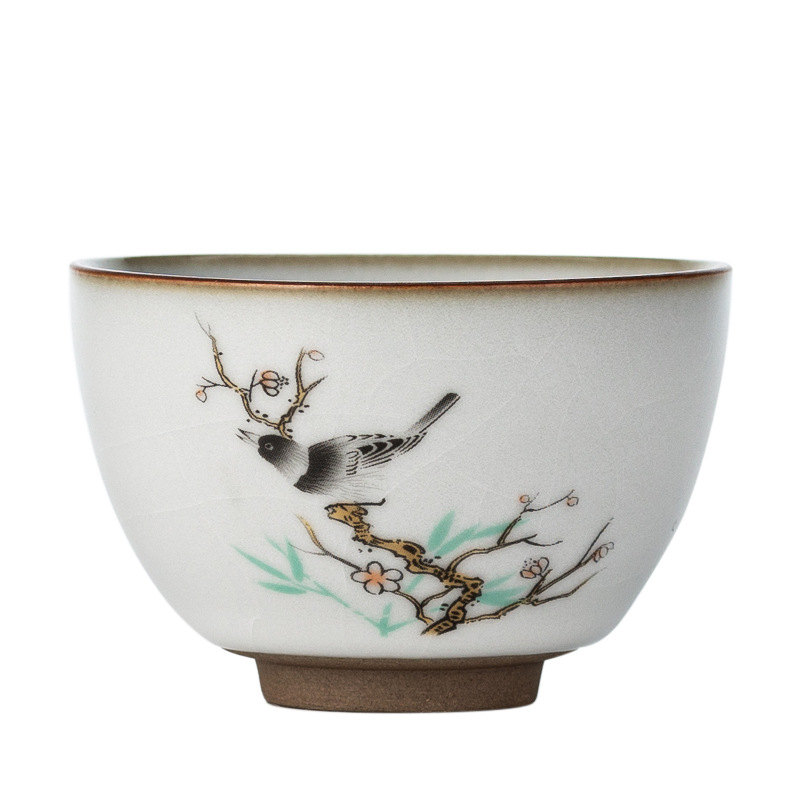 Chén trà lò nung lốp sắt, cốc chủ, bộ trà Kung Fu, cốc đơn, cốc uống trà cỡ lớn, cốc trà gốm sứ có thể mở được