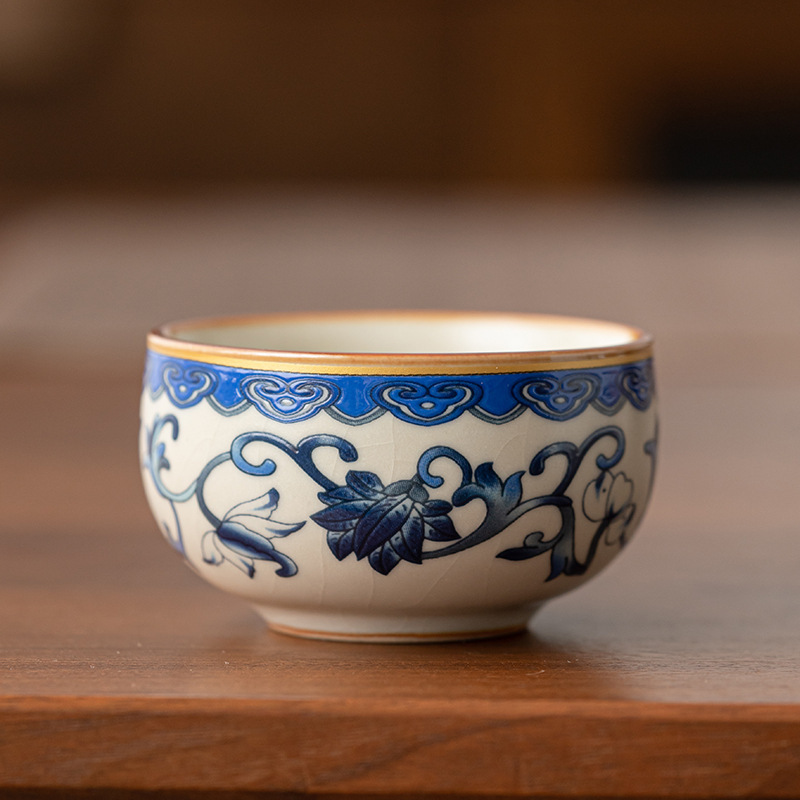 Cốc thiền sen bọc lò Ru vàng cốc trà dụng cụ trà công phu gia dụng cốc uống trà cốc chủ nhân chuyên dụng cá nhân