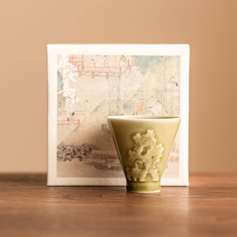 Cốc chủ nhân cốc cốc cốc đơn gốm sứ cao cấp cốc trà gia dụng gốm sứ cốc trà đơn bộ trà Kung Fu cốc trà