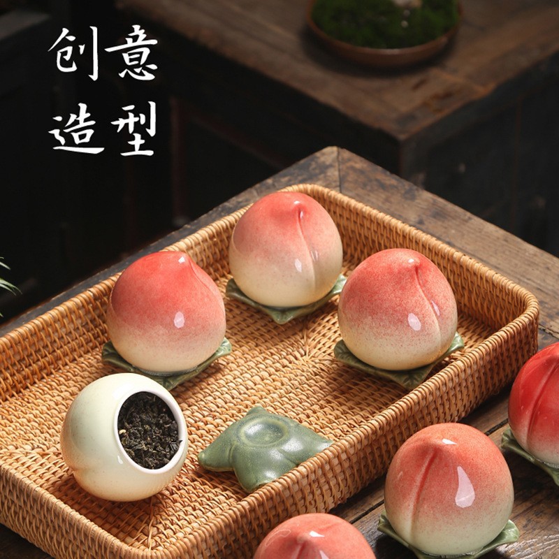 Hoa đào sáng tạo bình kín, bình trà đào nhỏ, bình kín, đồ trang trí, tiệc sinh nhật, quà tặng lưu niệm