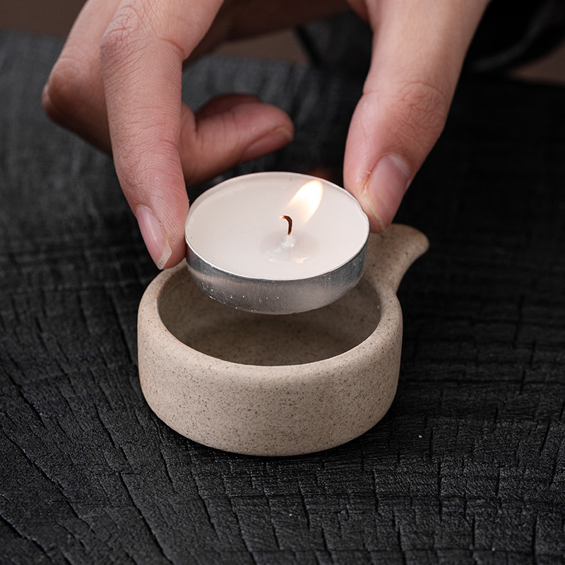 Đun trà xung quanh lò, đun nóng lò, nhiên liệu, không khói, không mùi, cách nhiệt, sáp trà thông dụng, vỏ nhôm tròn, nồi khô, nến trắng