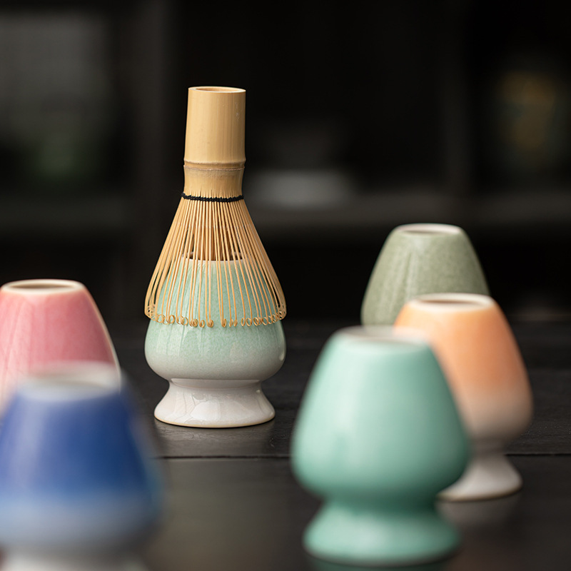 Bình trà gốm sứ Nhật Bản, bình trà matcha đứng, bình trà xanh, bình trà, bình trà, bình trà, bàn chải, phụ kiện đồ trà giả Song