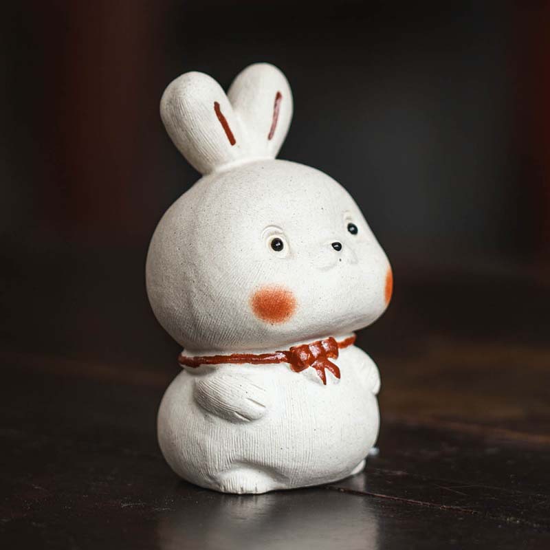 Đồ trang trí nhỏ bằng gốm thỏ 12 cung hoàng đạo trà tử sa đồ chơi trà phong cách Nhật Bản sáng tạo phụ kiện Bộ trà dễ thương thủ công