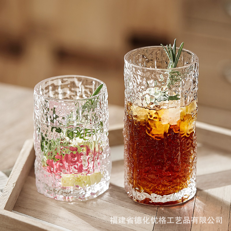 Cốc nước cốc thủy tinh gia dụng đơn giản phong cách Instagram phong cách Nhật Bản Sáng Tạo Mẫu cây cốc cốc trà sữa dễ thương cho nữ cốc bia