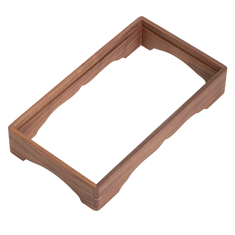 Khung bếp điện trà gỗ óc chó khung gỗ nguyên khối 20*37cm bàn trà nhúng khung giá đỡ điện từ