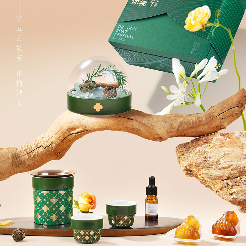 Quà lưu niệm sáng tạo Bộ trà gốm sứ Bộ trà du lịch Bộ cốc nhanh Lễ hội thuyền rồng Quà tặng doanh nghiệp