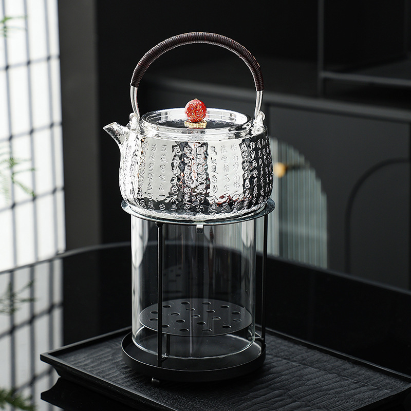 Xem bếp than nhiệt độ cao nướng thủy tinh chịu nhiệt độ cao bếp than hai mục đích bếp bằng tay bếp lò nướng nồi nhảy bộ pha trà