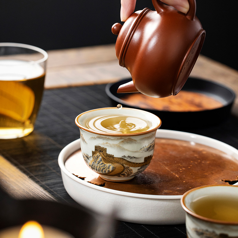 Cốc trà Vạn Lý Trường Thành Cốc chủ nhân cao cấp chuyên dụng cá nhân Cốc trà gốm sứ văn phòng gia dụng